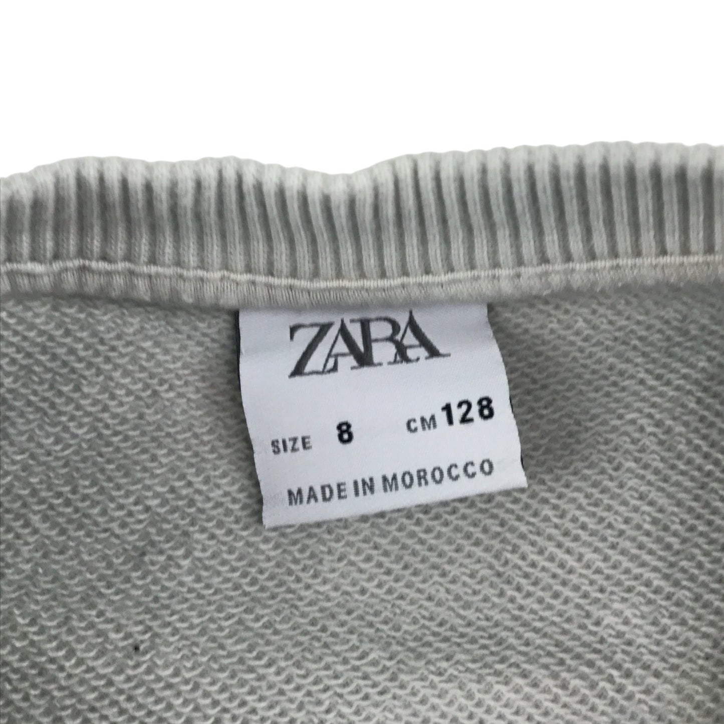 Zara Sweater 7-8 years grey and white two tone jumper