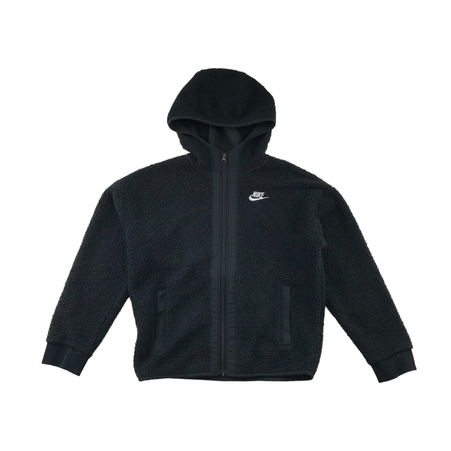 Nike fleece jacket 9-11 years black soft with zipper