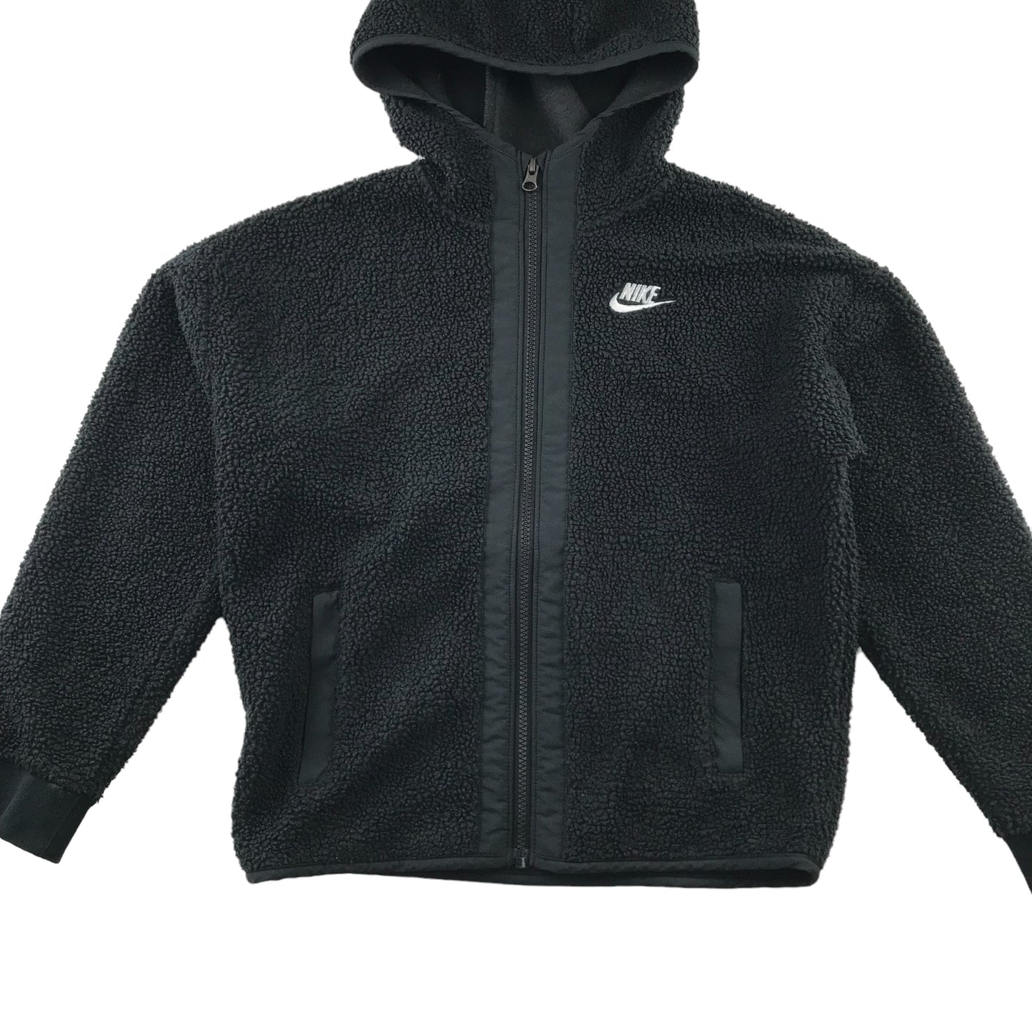 Nike fleece jacket 9-11 years black soft with zipper