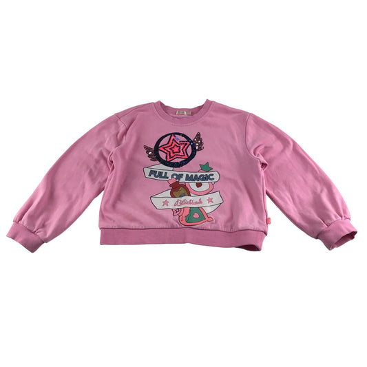 Sweater 4-5 years pink glittery sequin graphic