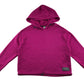 Pink hoodie women's XS purple plain with small logo cropped