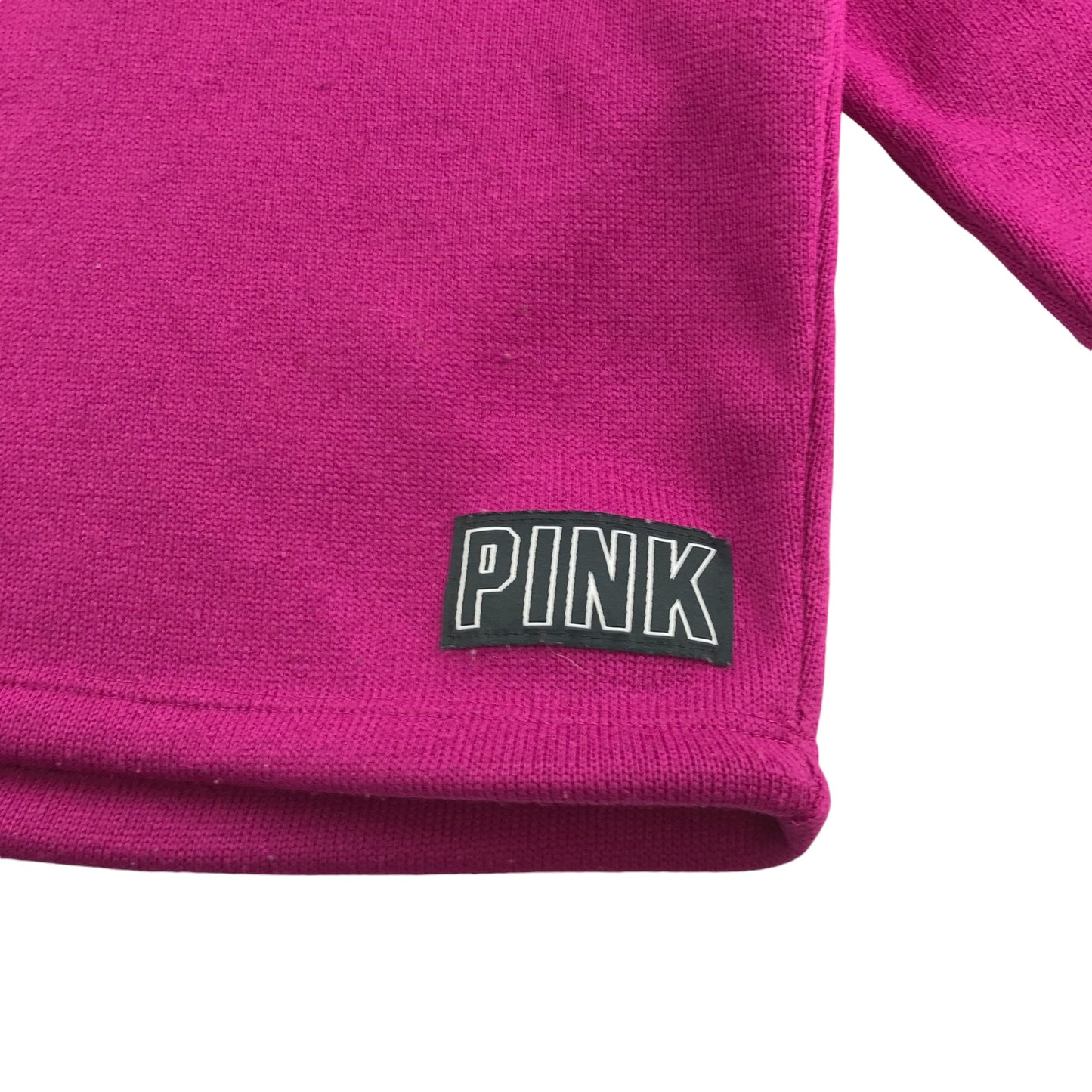 Pink hoodie women's XS purple plain with small logo cropped