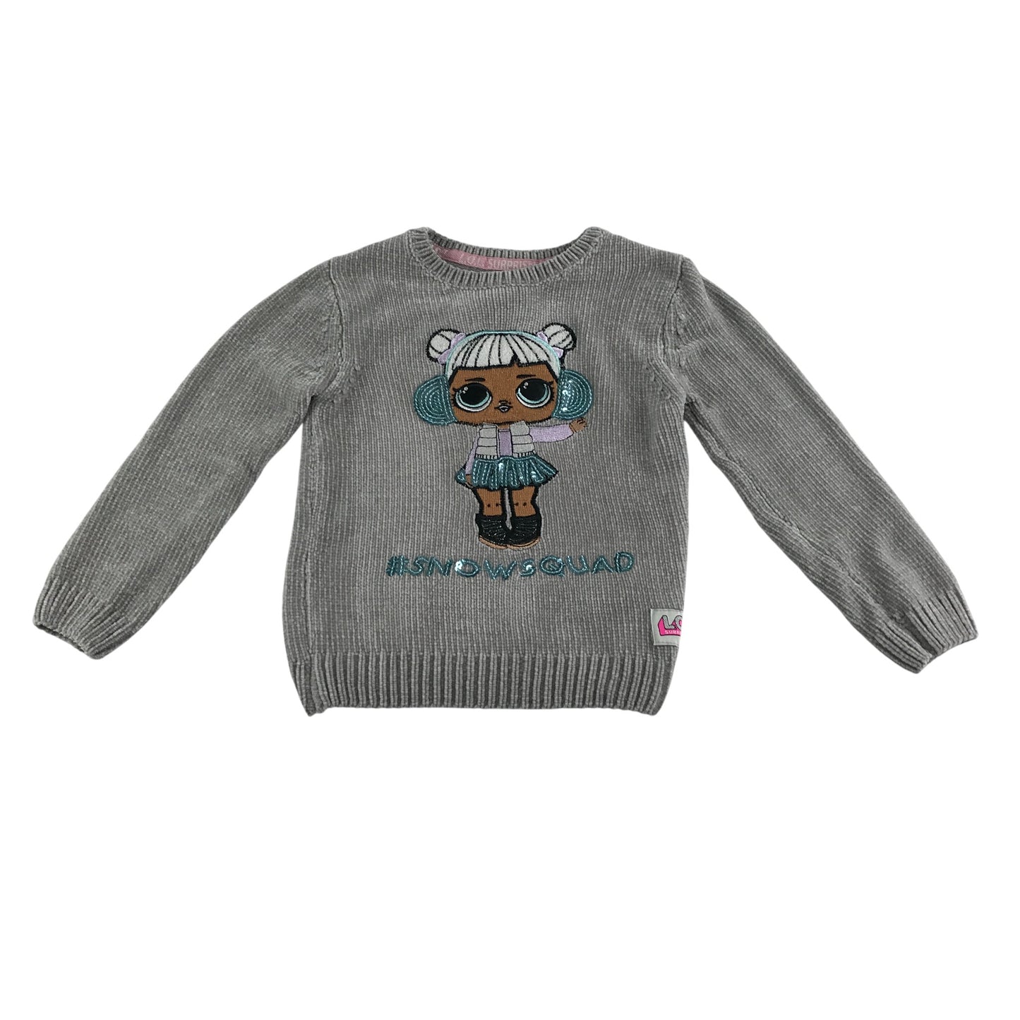 Primark Jumper 5-6 years grey LOL Surprise knitwear graphic design