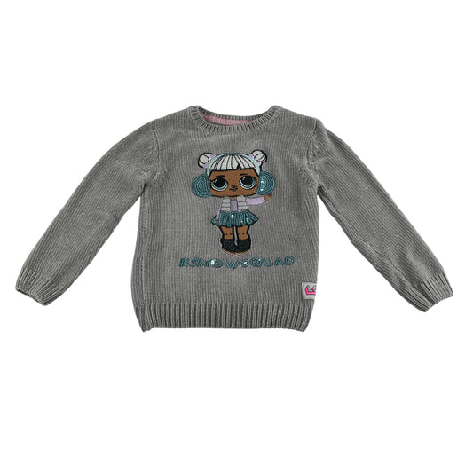 Primark Jumper 5-6 years grey LOL Surprise knitwear graphic design