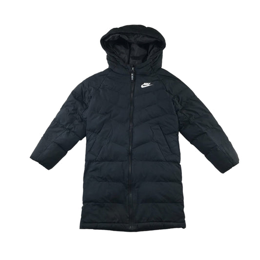 Nike jacket 7-8 years black long puffer with hood