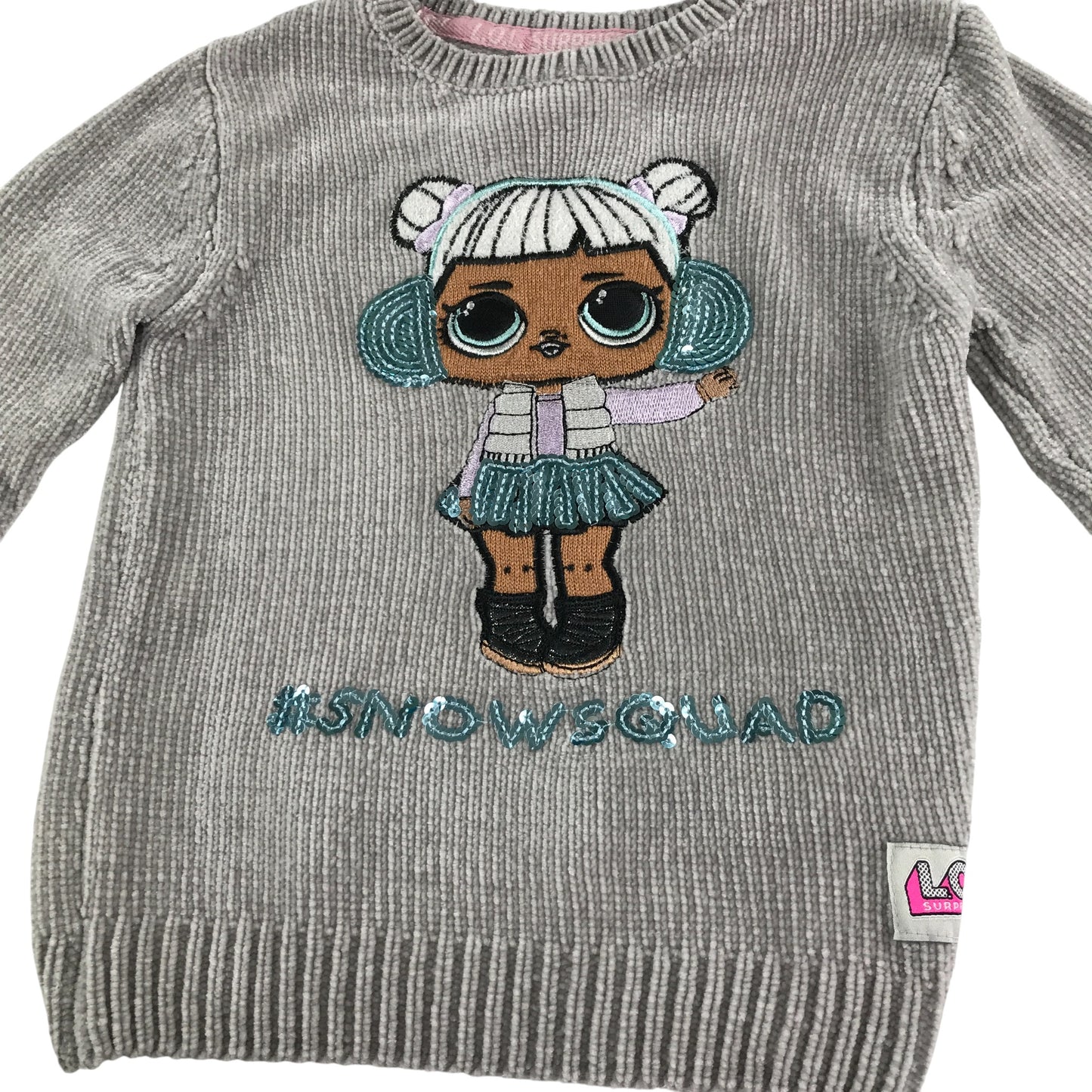 Primark Jumper 5-6 years grey LOL Surprise knitwear graphic design