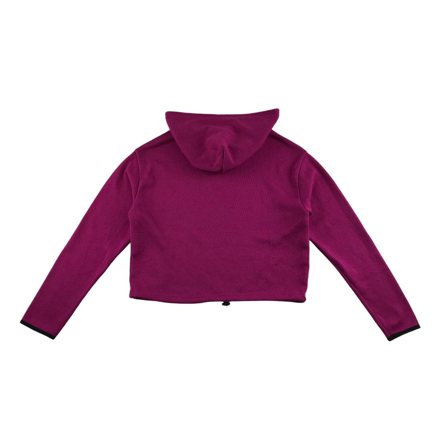 Pink hoodie women's XS purple plain with small logo cropped