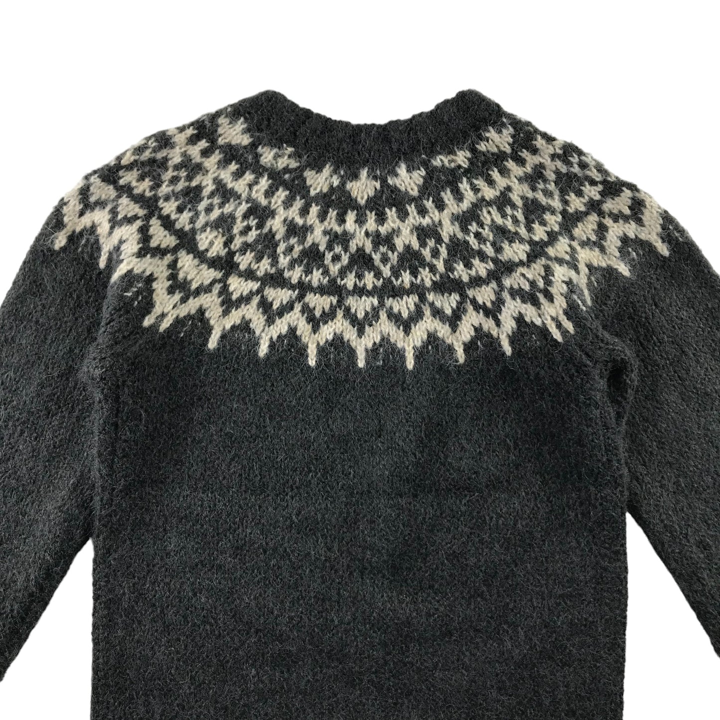 TEX jumper 7-8 years grey knit pattern pullover