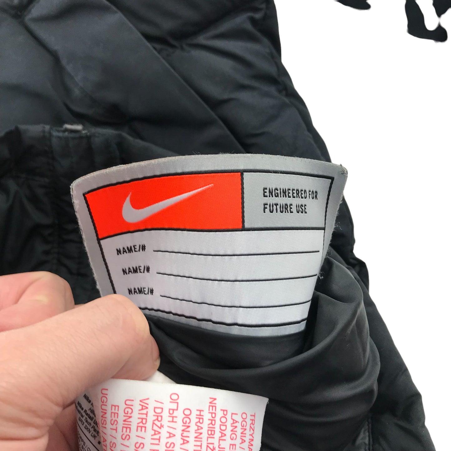 Nike jacket 7-8 years black long puffer with hood