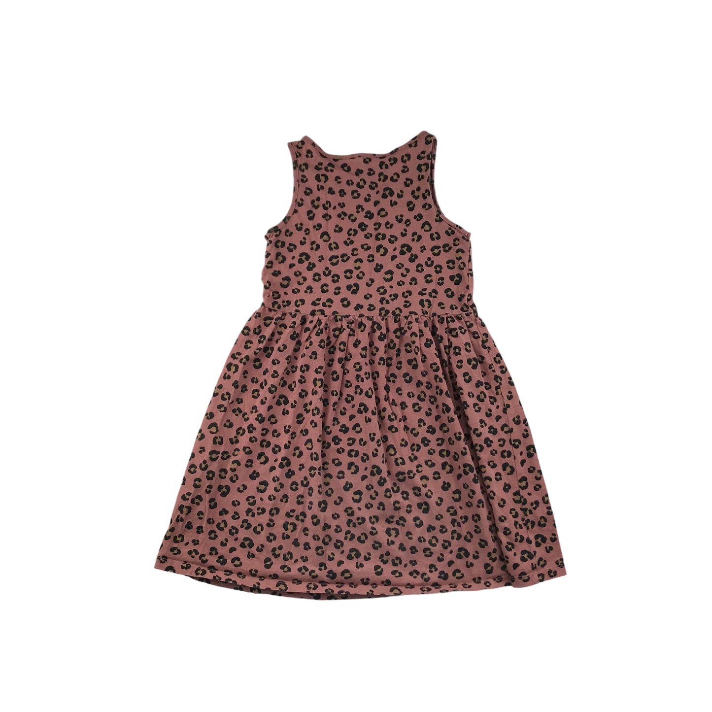 H&M Dress Age 6-8 Light Terracotta Leopard Print Cotton