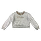 River Island sweater 7-8 years white cropped with sequin floral neck piece