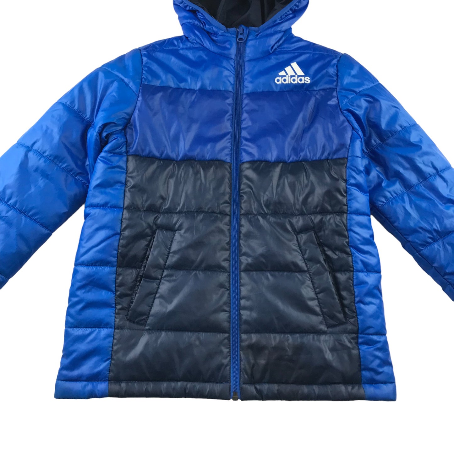 Adidas jacket 9-10 years blue and navy puffer