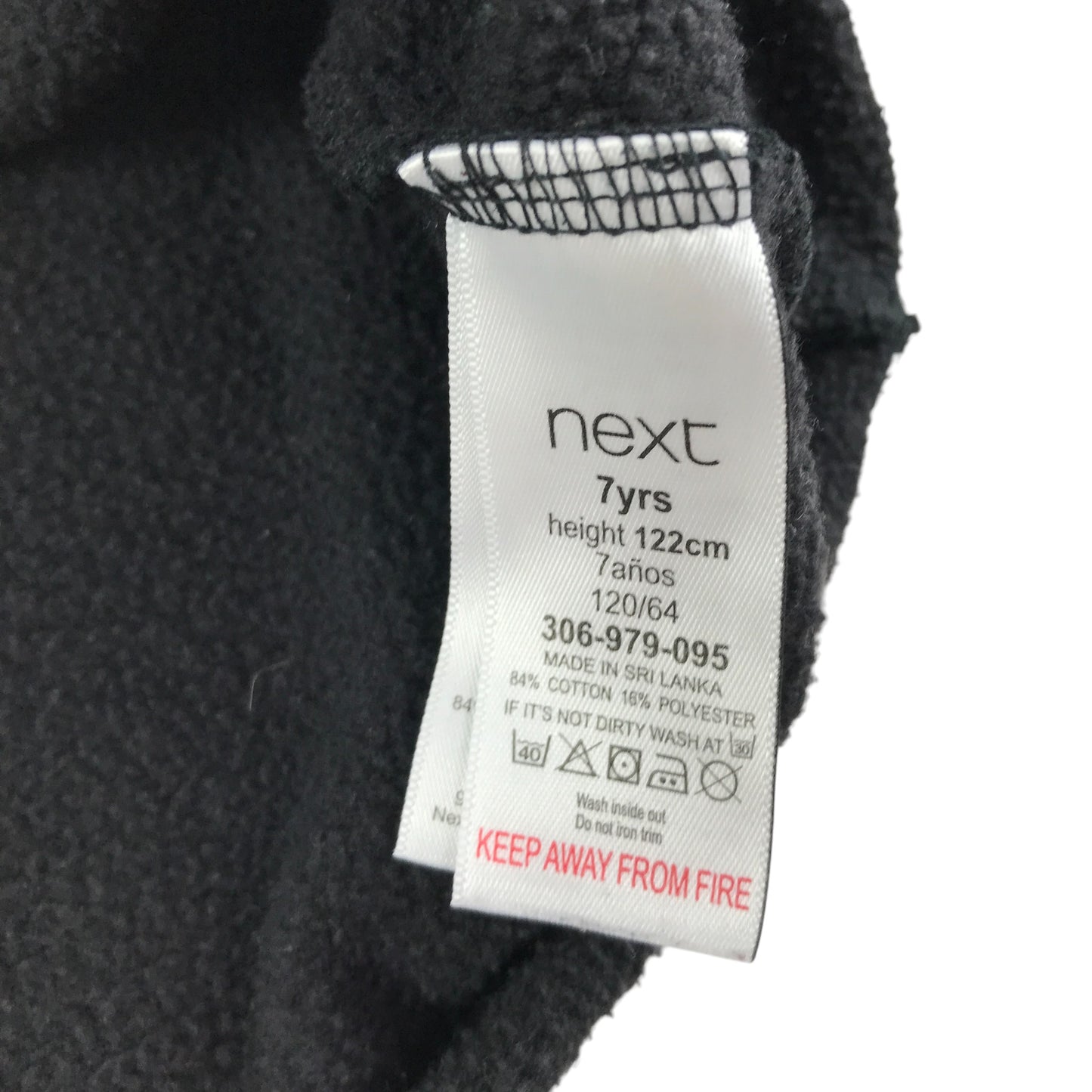 Next Sweater 6-7 years black NASA sequin reversible design with arm patch