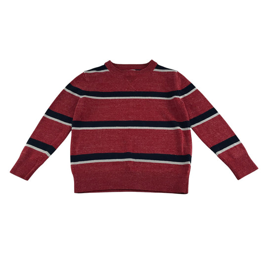 GAP Jumper 6-7 years red with black and white stripes