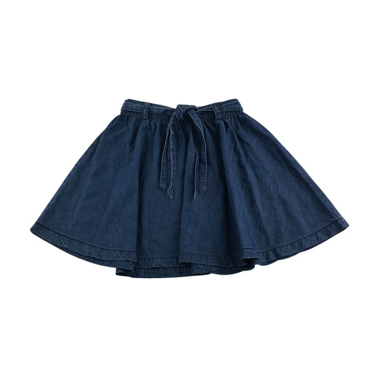 M&Co skirt 5-6 years blue denim cotton with canvas belt