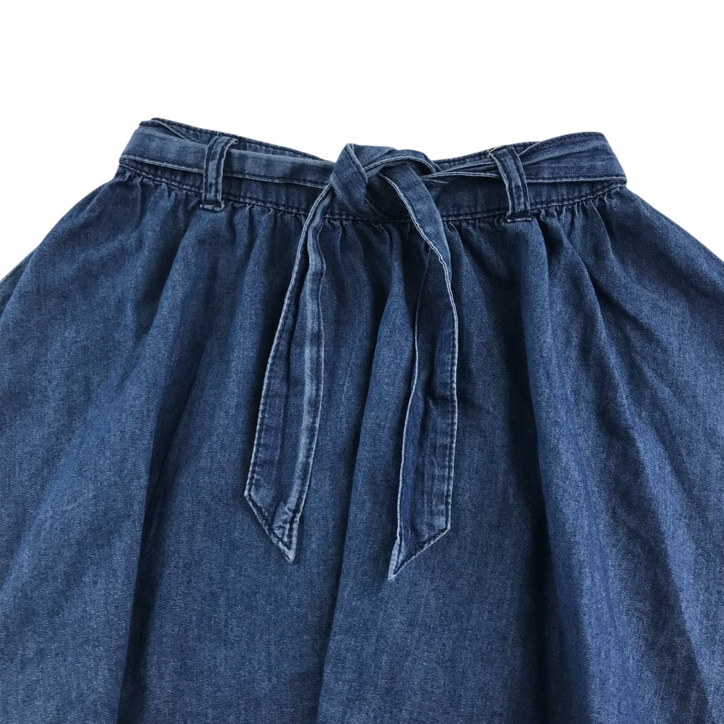 M&Co skirt 5-6 years blue denim cotton with canvas belt