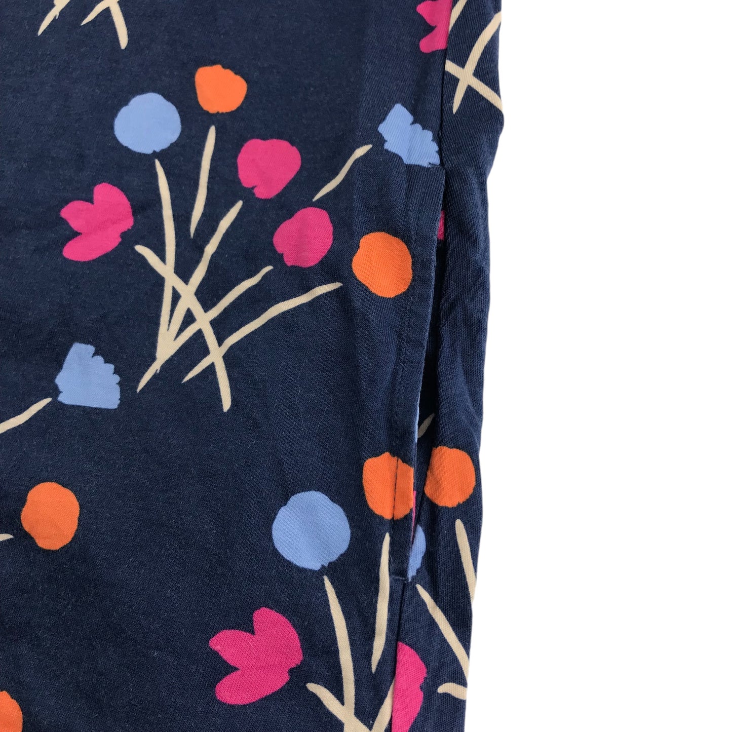 Marimekko x Uniqlo Dress Age 7 Navy Floral Design Cotton