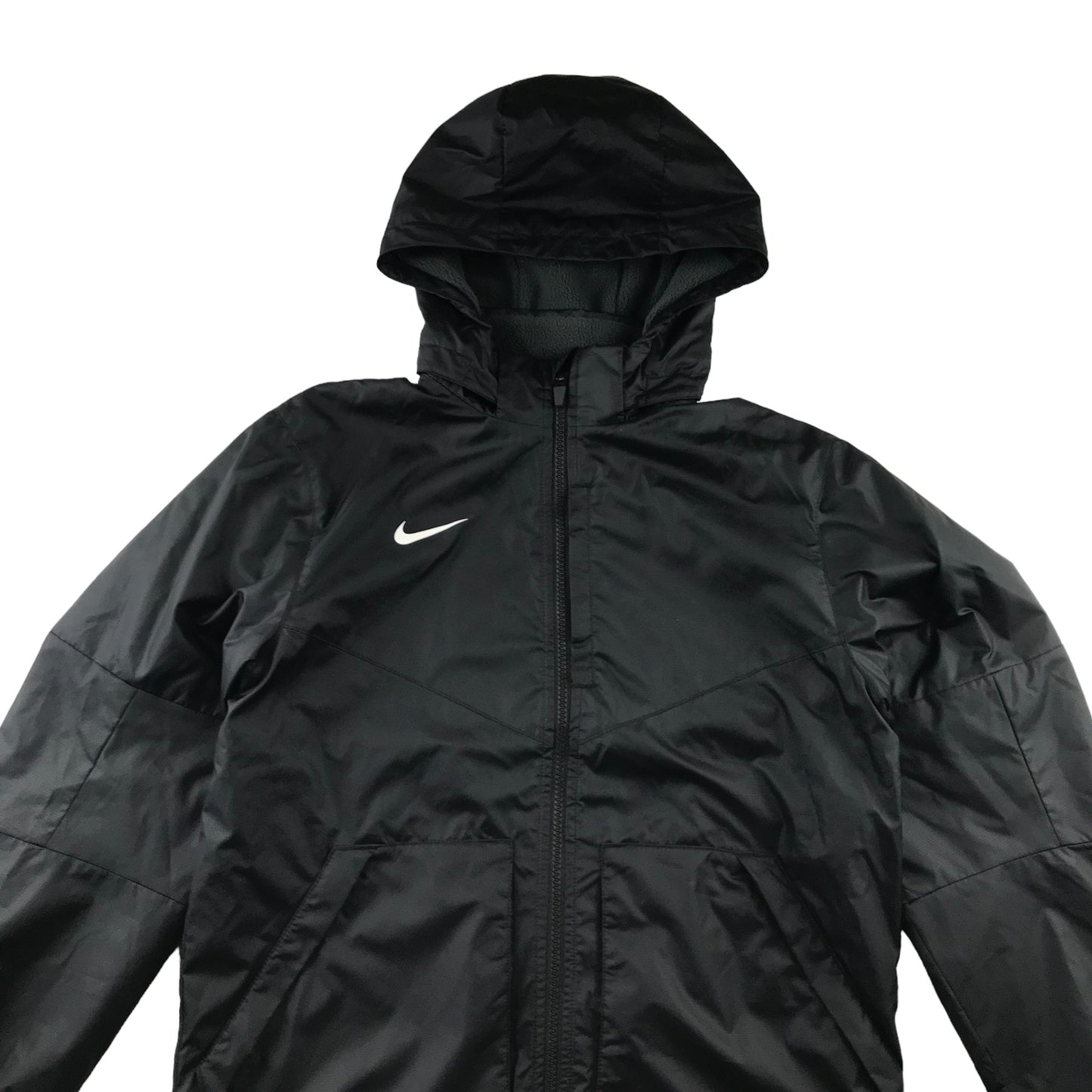 Nike jacket 11-12 years black fleece lined windbreaker