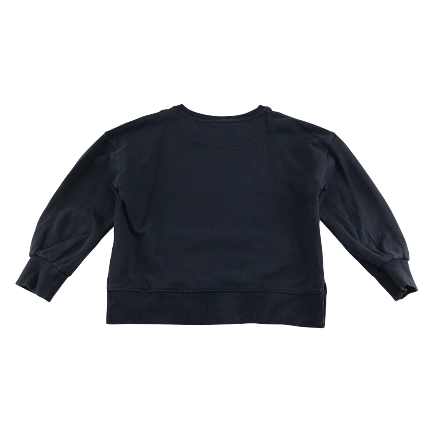 John Lewis Sweater 6-7 years navy with sequin star design cotton