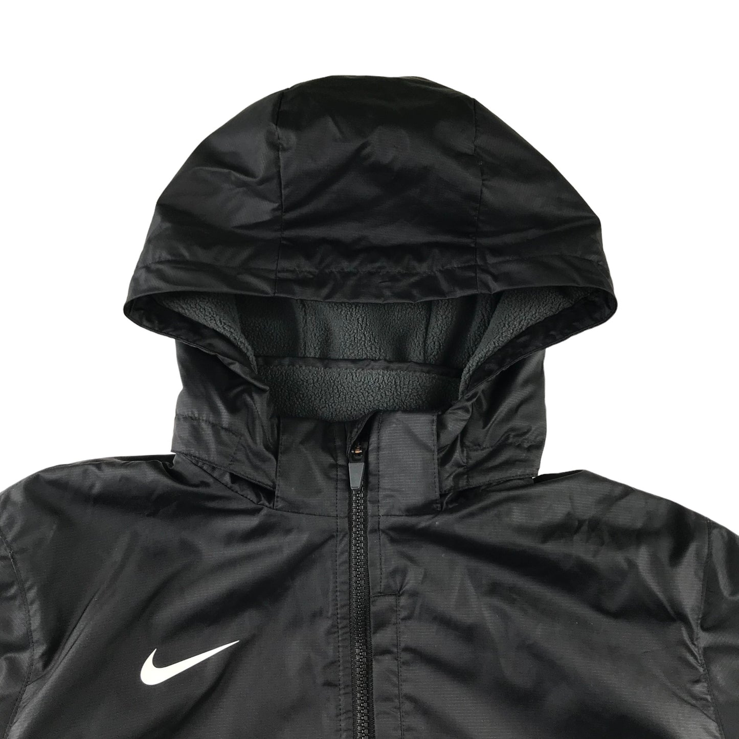 Nike jacket 11-12 years black fleece lined windbreaker