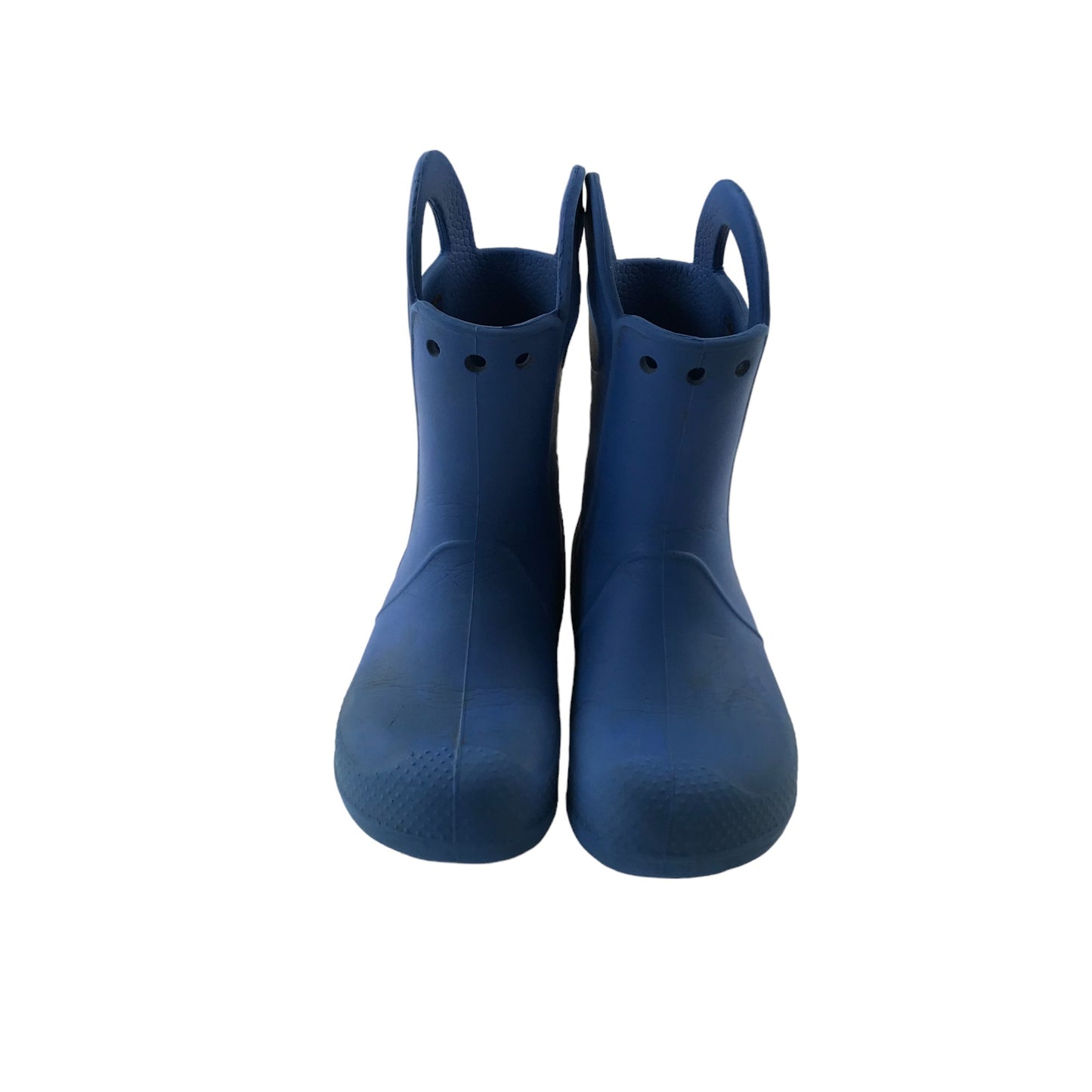 Crocs Wellies Shoe Size 11C Junior Blue Plain with Handles