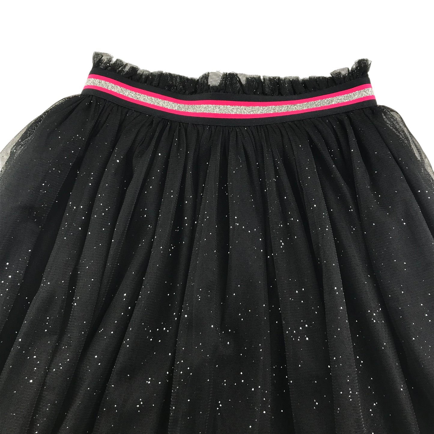 M&S skirt 10-11 years black midi mesh with sparkles