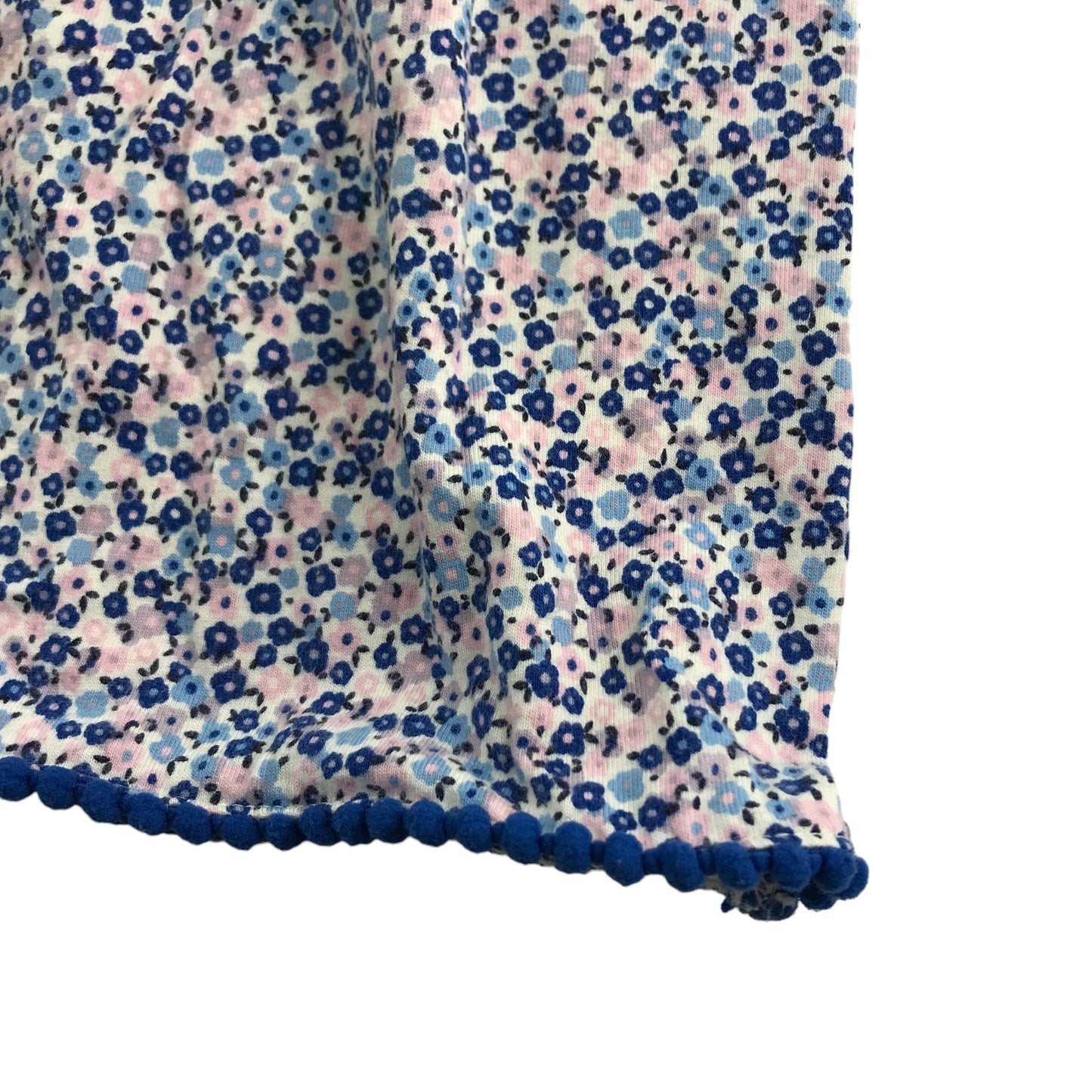 M&S Dress Age 6 Blue Floral Print Cotton