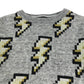 Next Jumper 5-6 years grey with lighting strike graphic design
