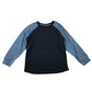 365 Kids T-shirt 8 years Navy Body and Blue sleeves