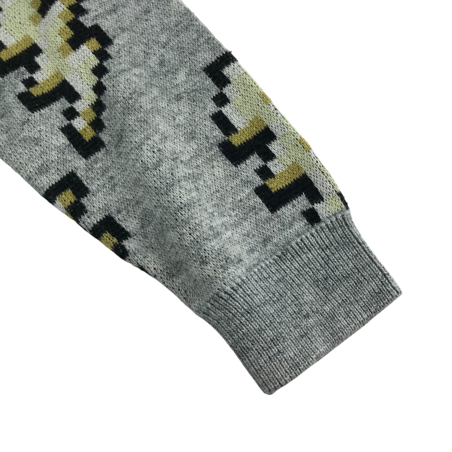 Next Jumper 5-6 years grey with lighting strike graphic design