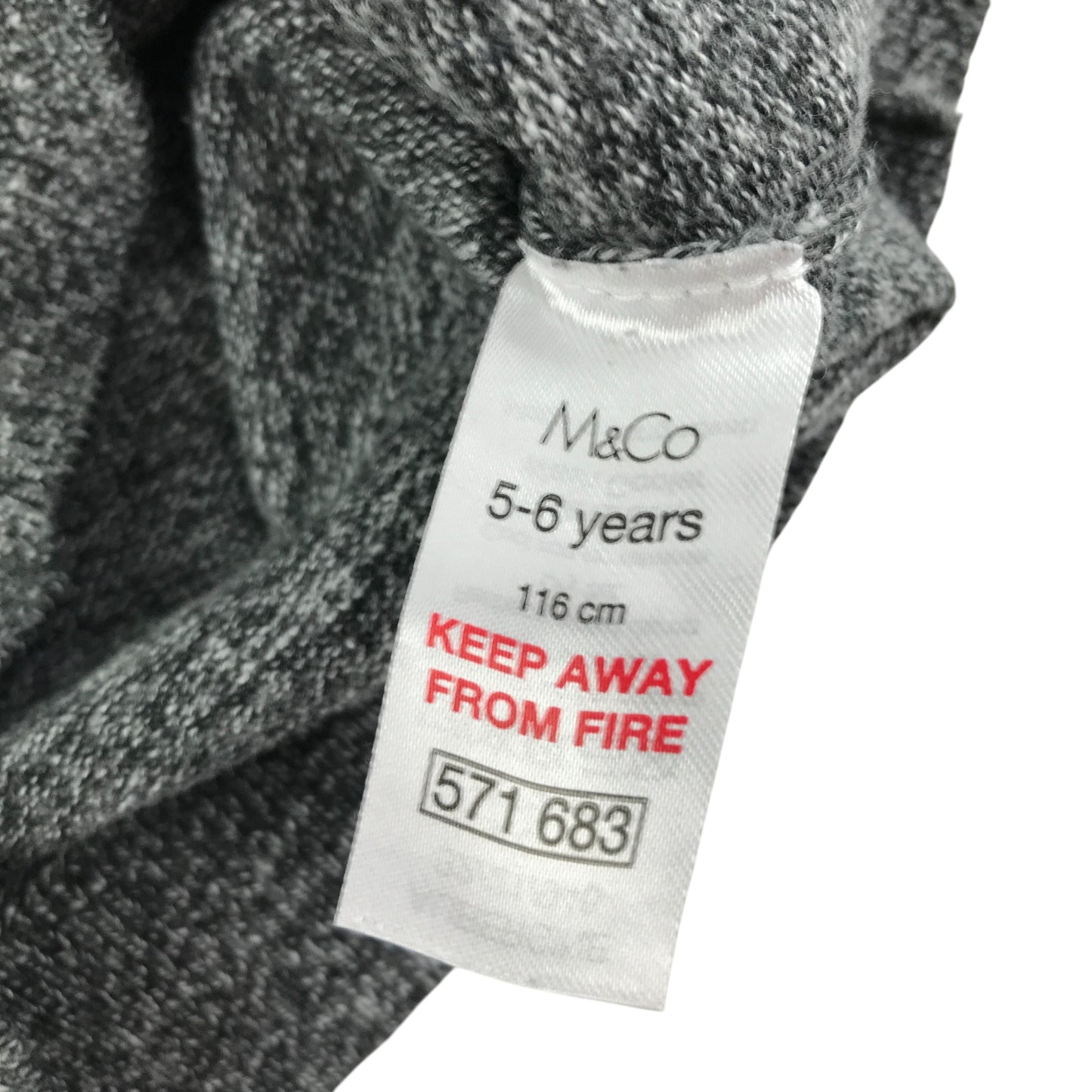 M&Co Jumper 5-6 years burgundy navy and grey stripy block colour design