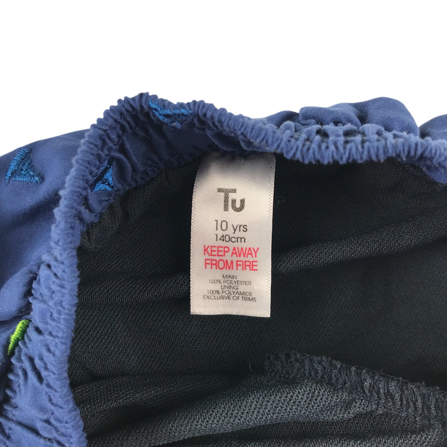 Tu swim trunks 9-10 years navy sail boat embroidered design