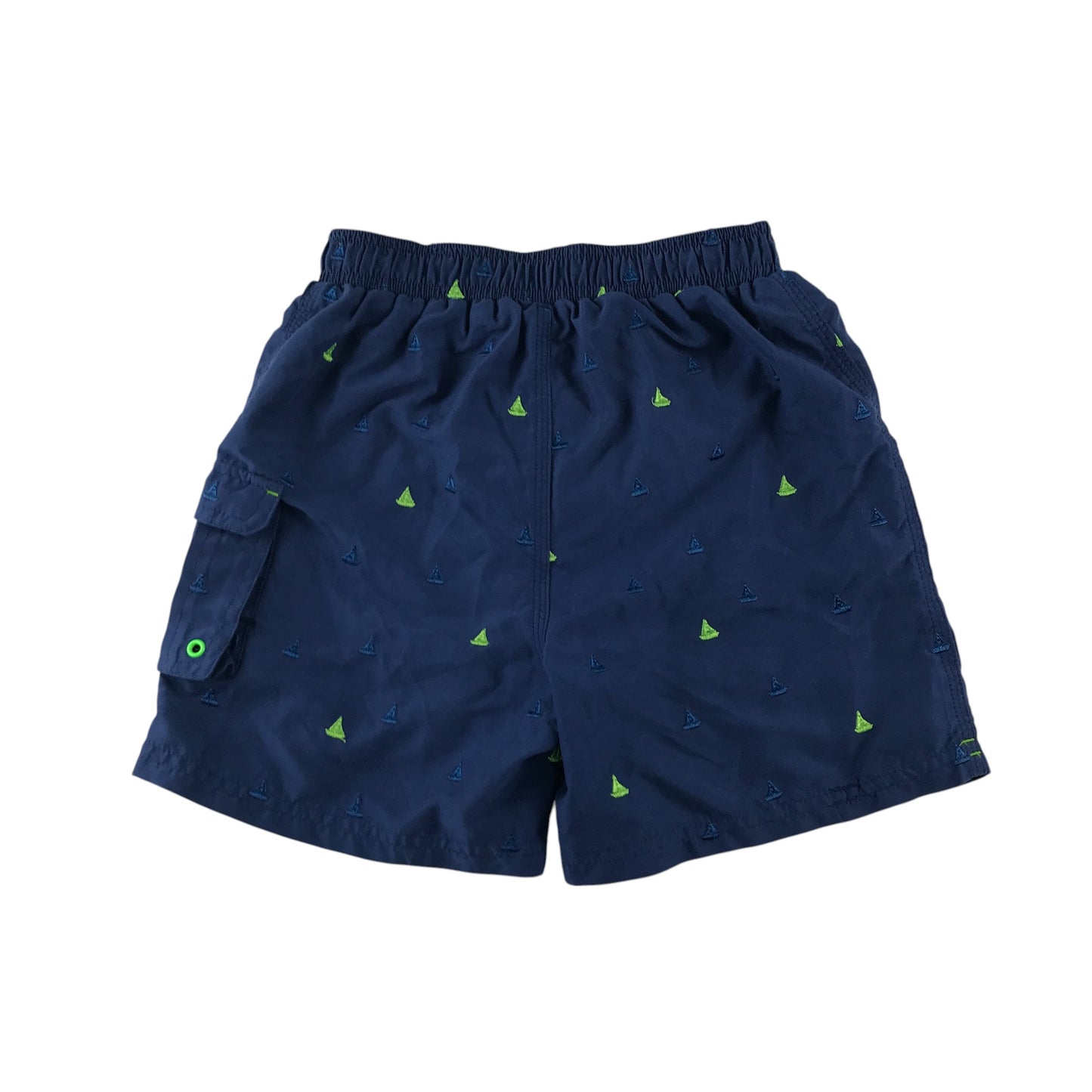 Tu swim trunks 9-10 years navy sail boat embroidered design