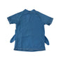 Tu swim top 6-7 years blue shark graphic design with fins popping out rash uv
