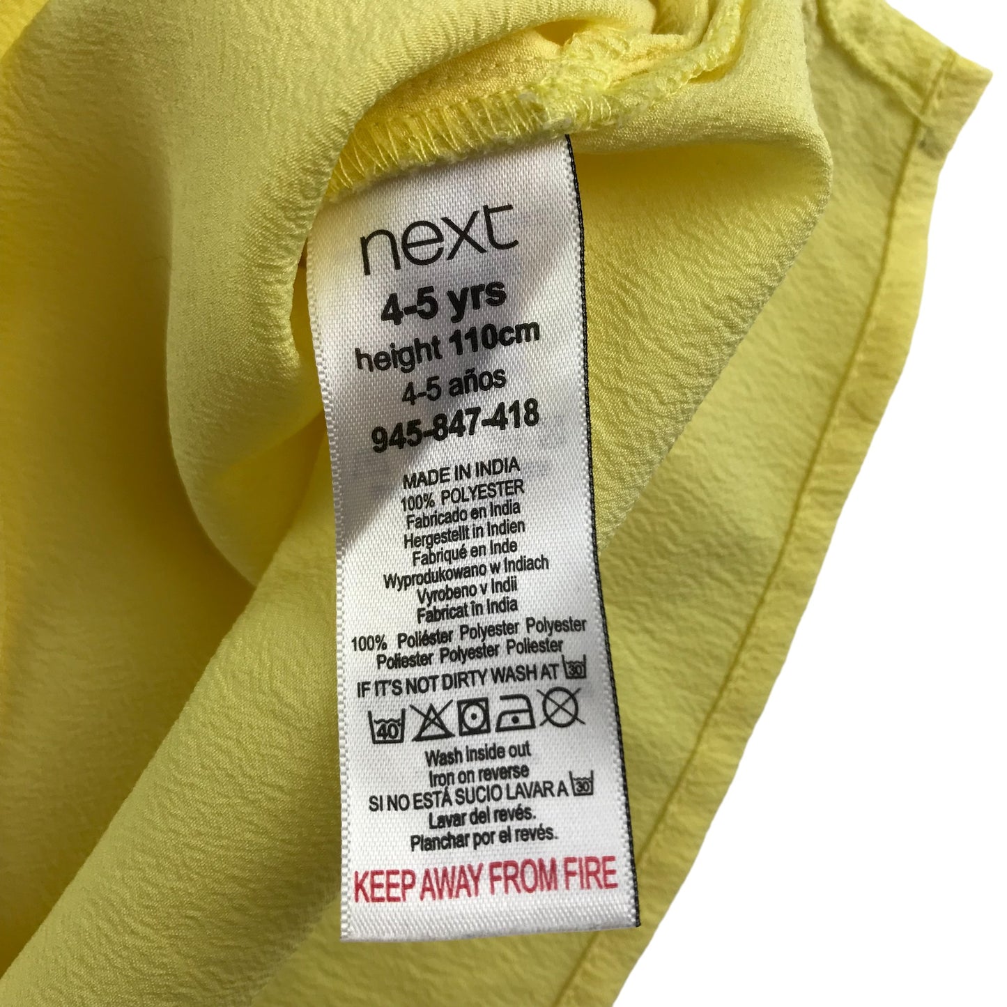 Next Summer Top Age 4 Yellow Sleeveless