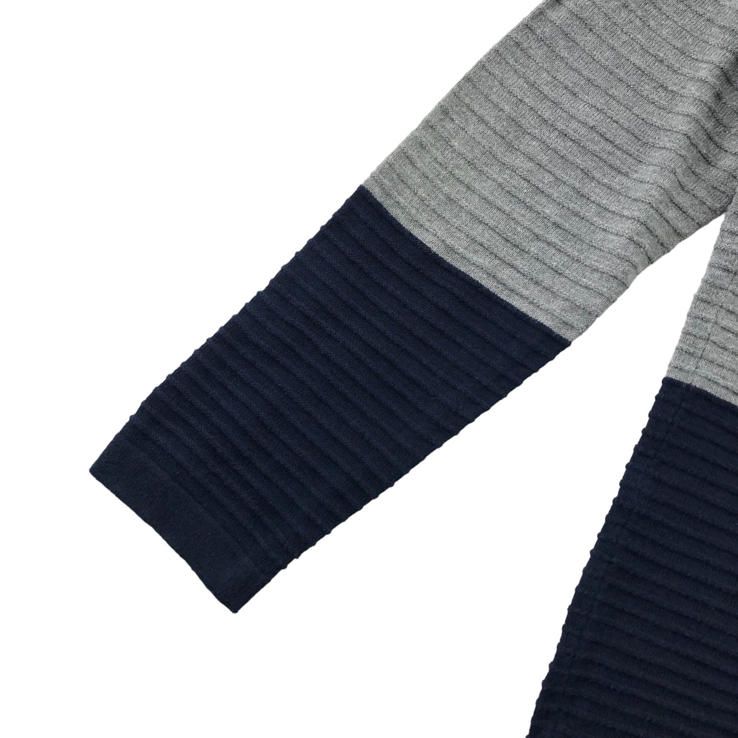 Next jumper 7 years navy grey white panelled pullover cotton