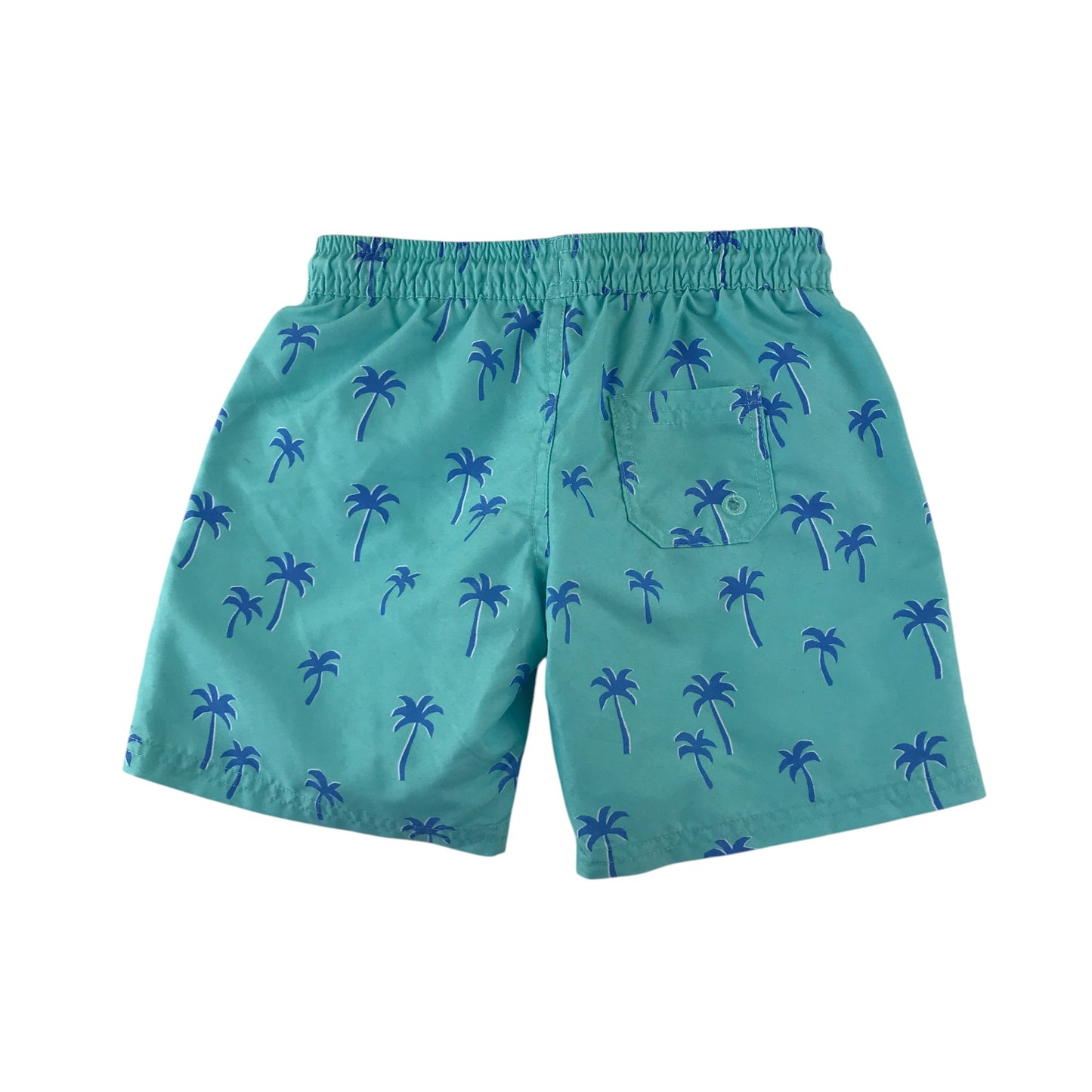M&S swim trunks 4-5 years blue with palm tree print