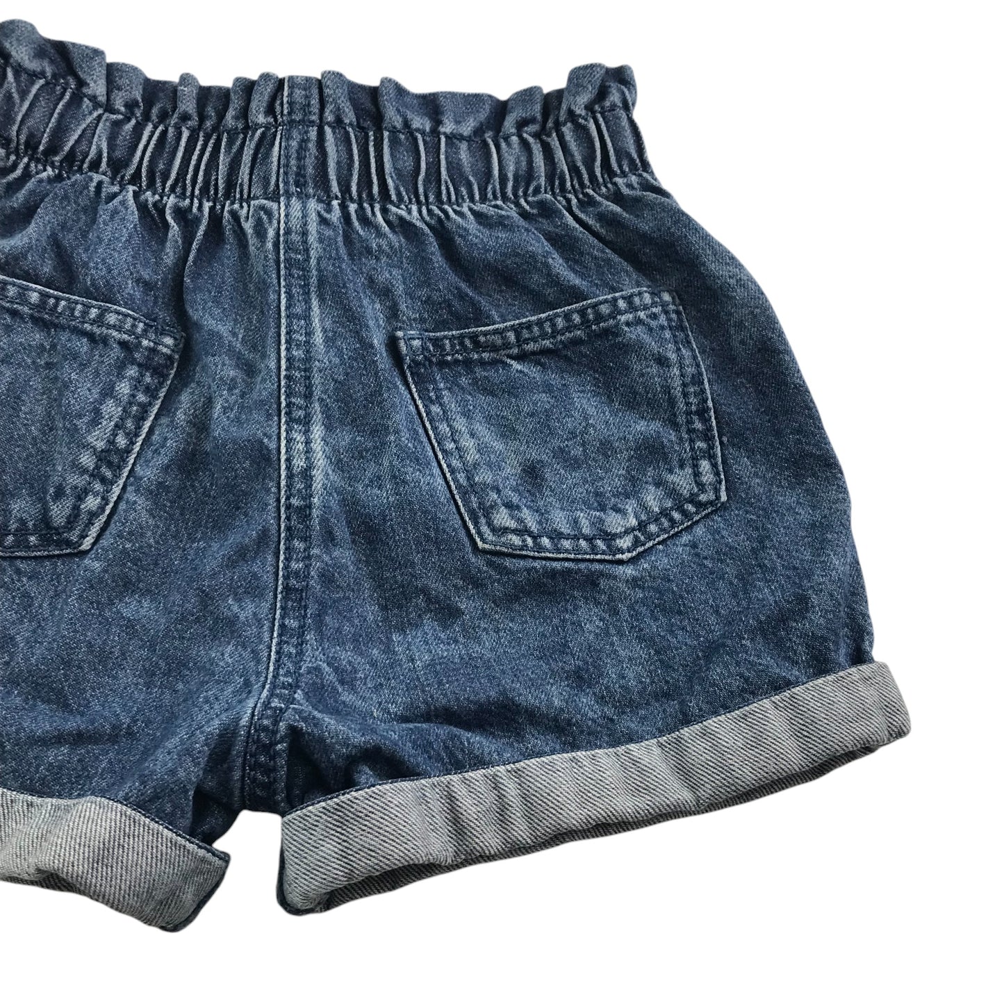 Next shorts 5-6 years blue denim paper bag waist cotton