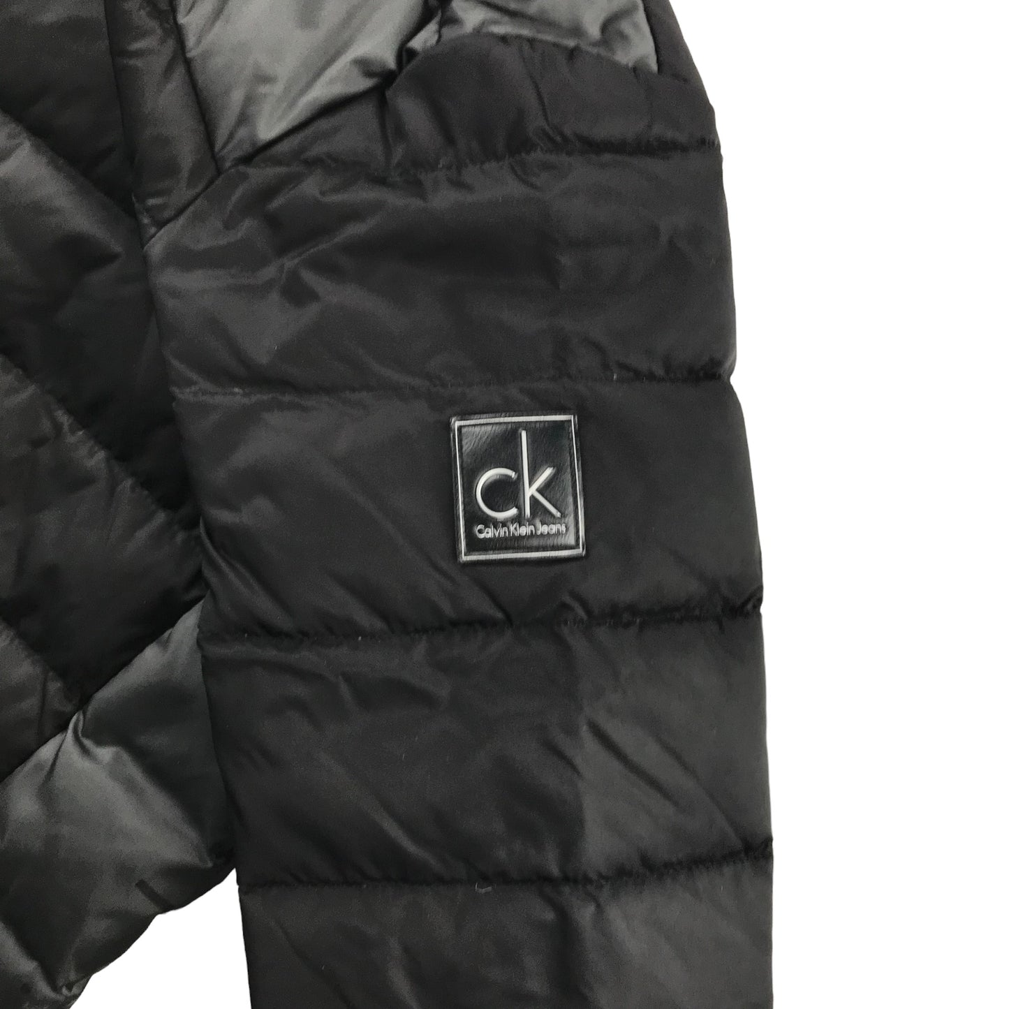 Calvin Klein Jeans jacket adult size M black light puffer water repellent