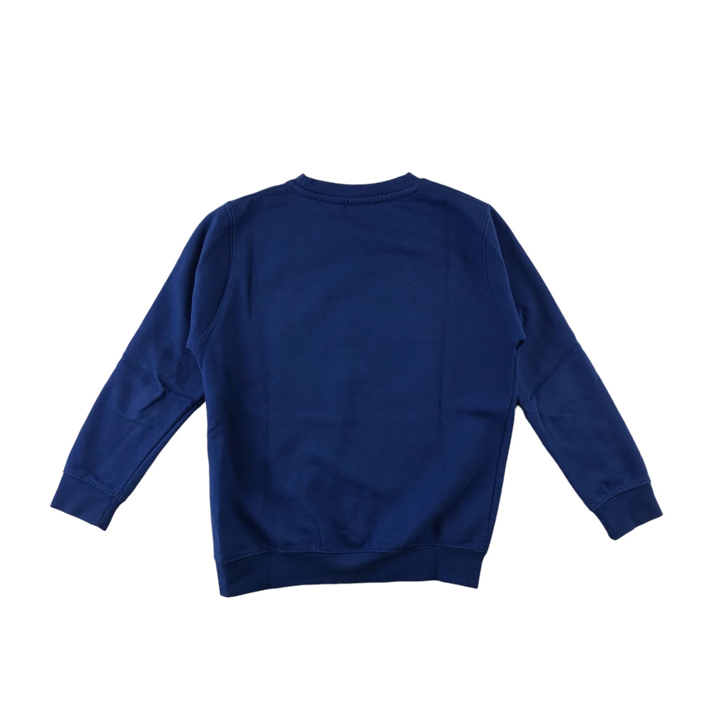 Sweater Age 7-8 Royal Blue Printed Crew Neck