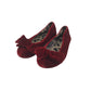 Dolce Gabbana Pumps Shoe Size 1 Red Velvet Flat Ballerina Shoes