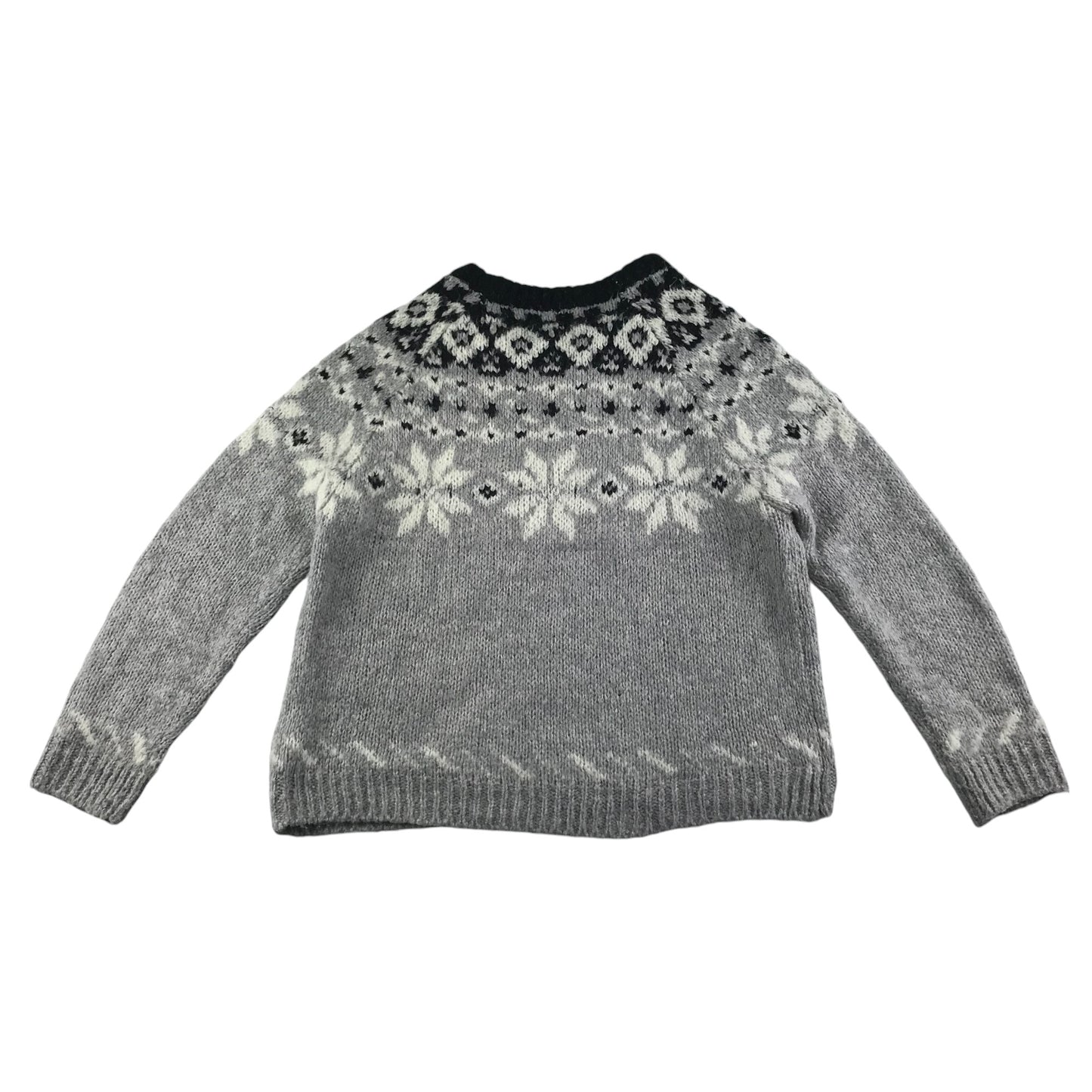 Next festive jumper women's size 16 grey with winter snowflake pattern