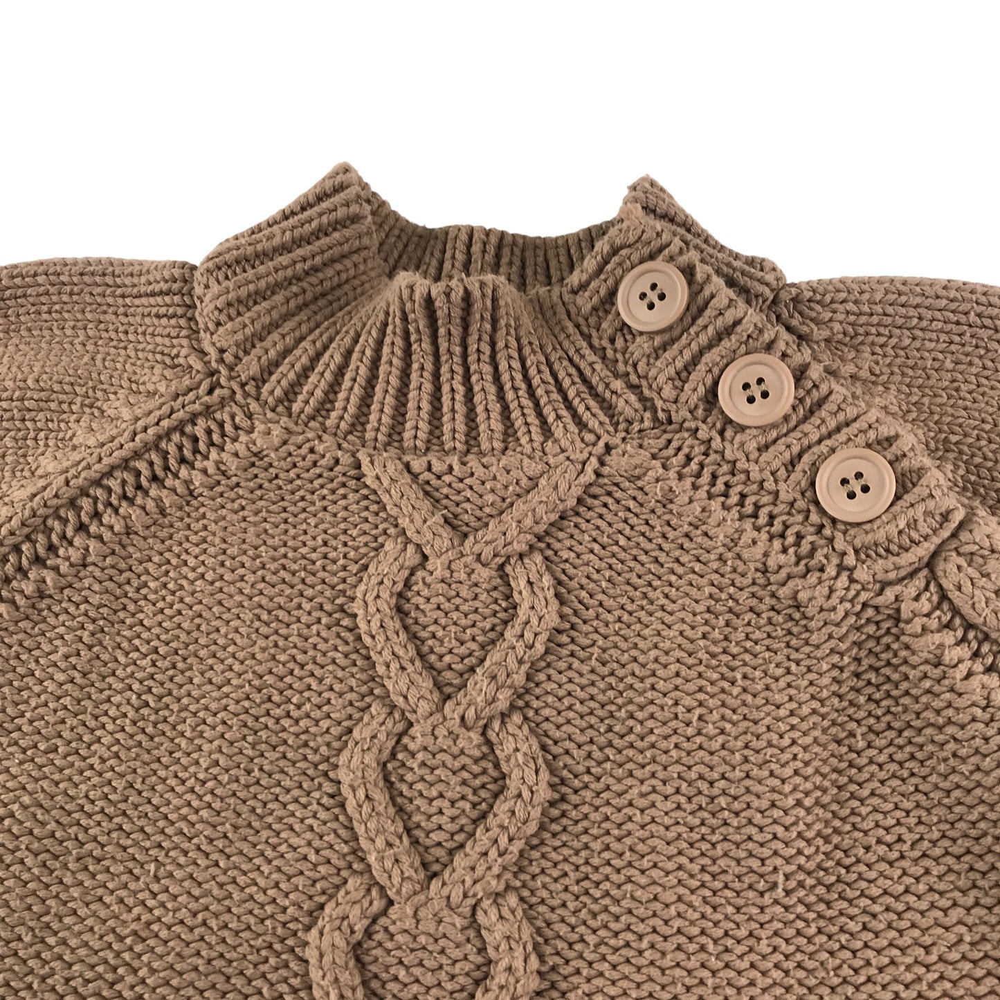 Vertbaudet Jumper 4-5 years brown tank top cable knit pattern