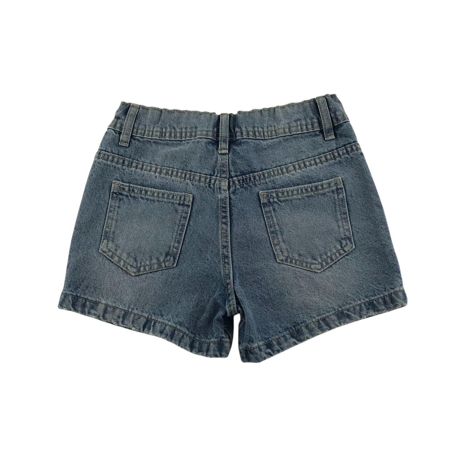 F&F shorts 7-8 years blue denim embroidered floral cotton