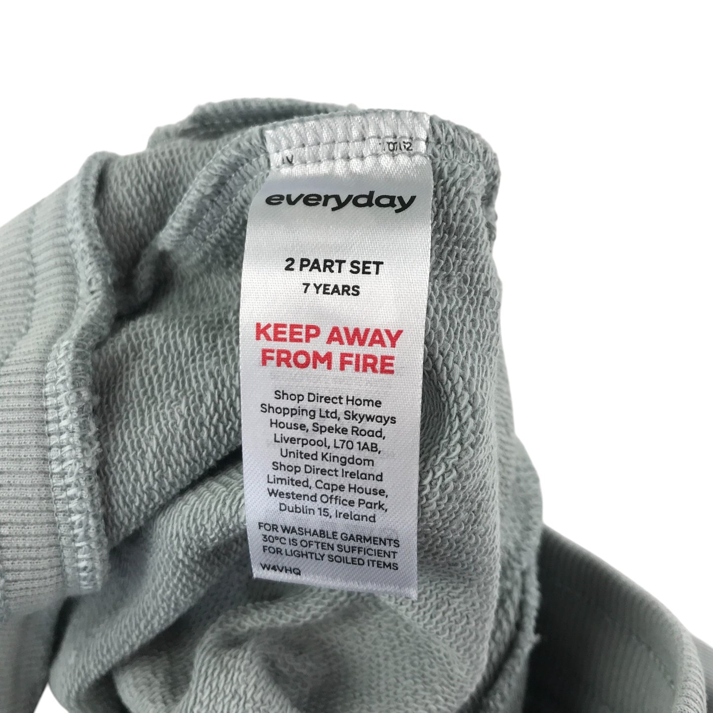 Everyday joggers 6-7 year grey plain with cuffed legs