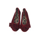 Dolce Gabbana Pumps Shoe Size 1 Red Velvet Flat Ballerina Shoes