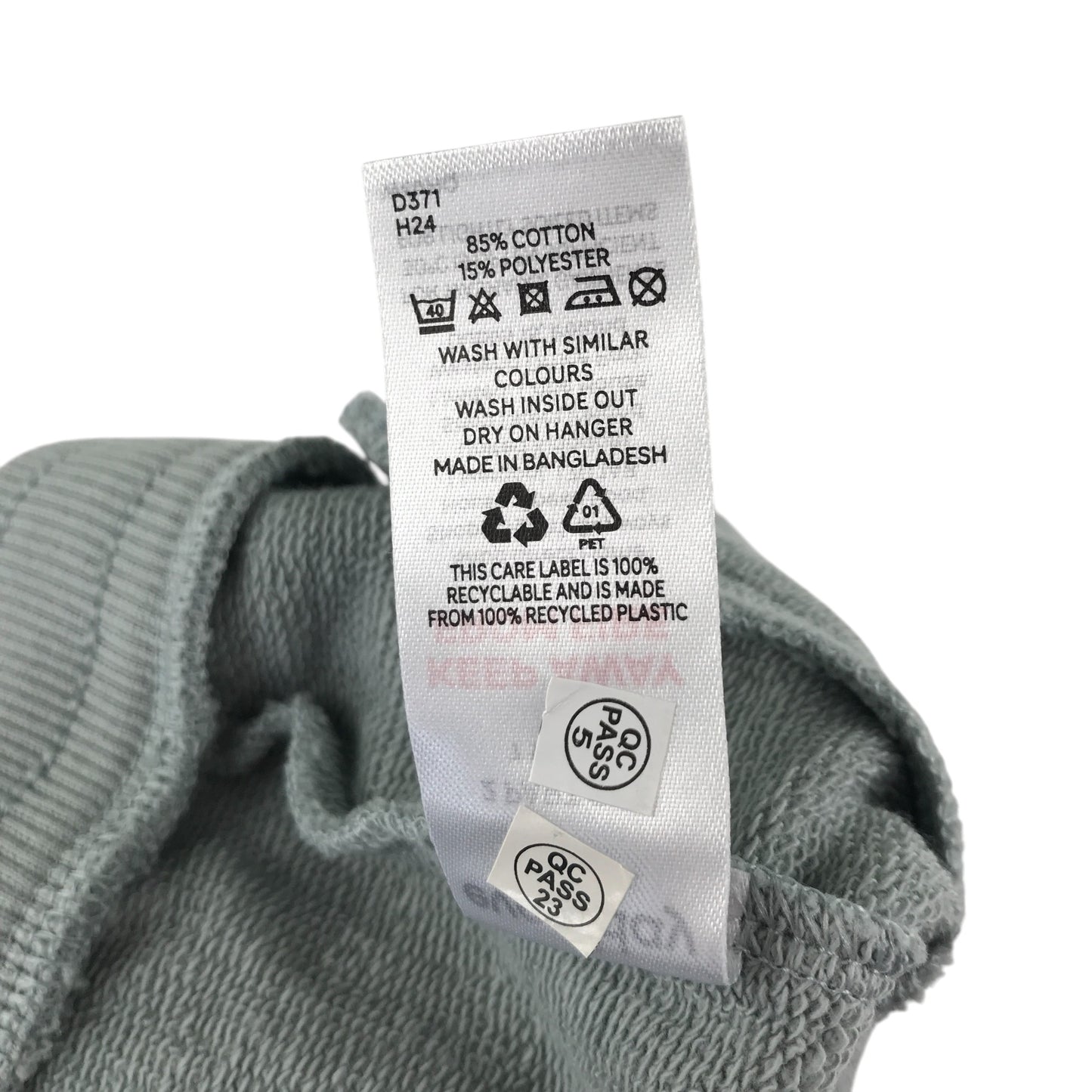 Everyday joggers 6-7 year grey plain with cuffed legs