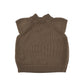 Vertbaudet Jumper 4-5 years brown tank top cable knit pattern