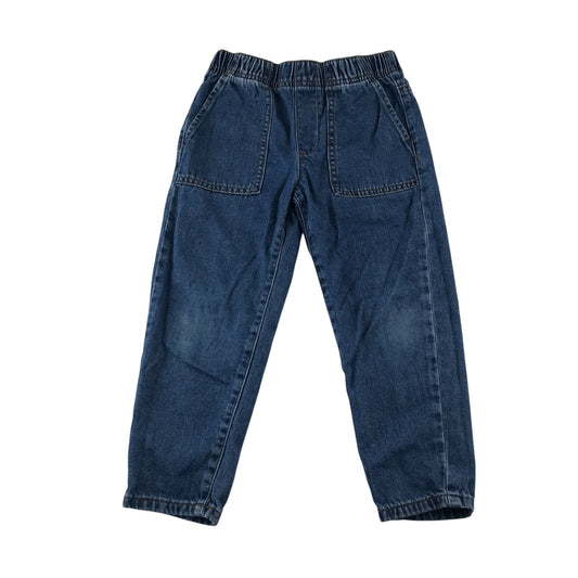 Primark jean 5-6 year blue denim elasticated waist relaxed fit cotton