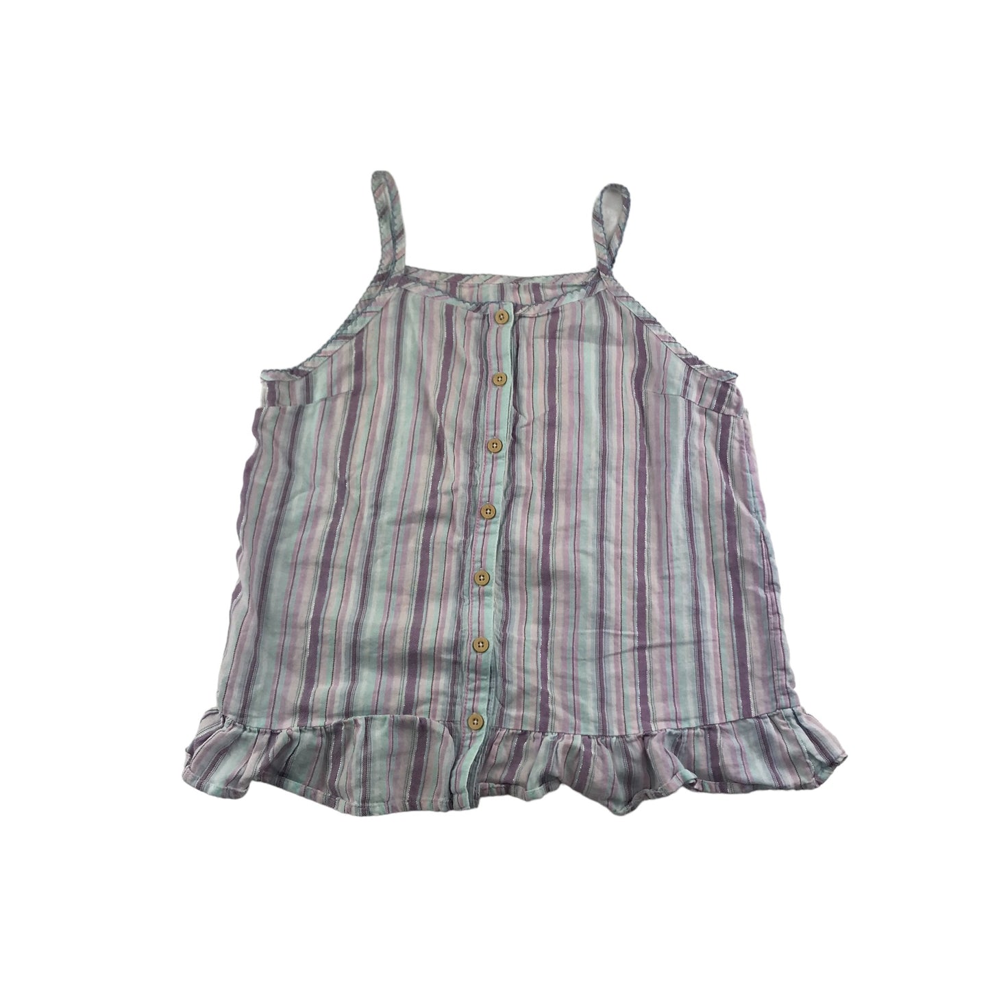 George Top Age 12 Lilac Stripy Summer Tank Top